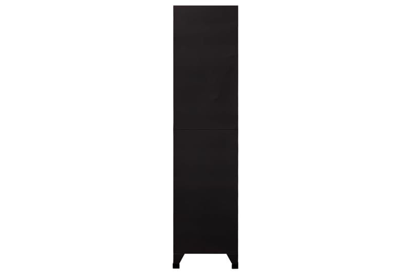 Förvaringsskåp svart 90x45x180 cm stål - Svart - Förvaring - Skåp