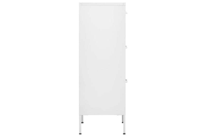Förvaringsskåp vit 80x35x101,5 cm stål - Vit - Förvaring - Skåp