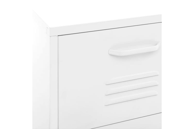 Förvaringsskåp vit 80x35x101,5 cm stål - Vit - Förvaring - Skåp