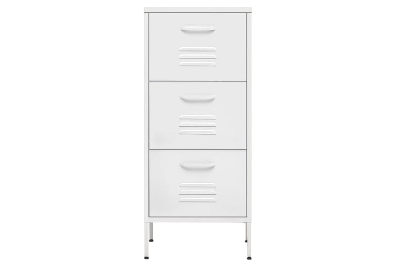 Förvaringsskåp vit 80x35x101,5 cm stål - Vit - Förvaring - Skåp
