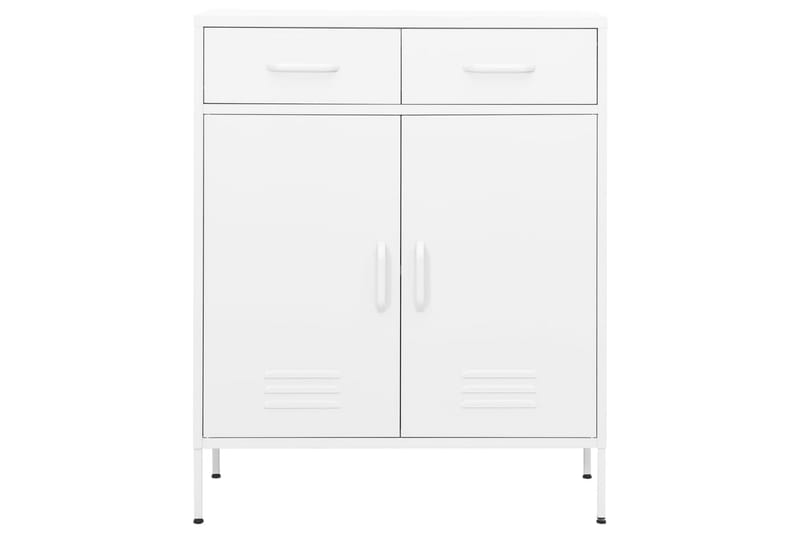 Förvaringsskåp vit 80x35x101,5 cm stål - Vit - Förvaring - Skåp