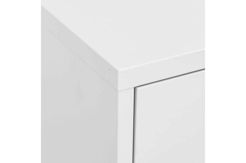 Förvaringsskåp vit 80x35x101,5 cm stål - Vit - Förvaring - Skåp