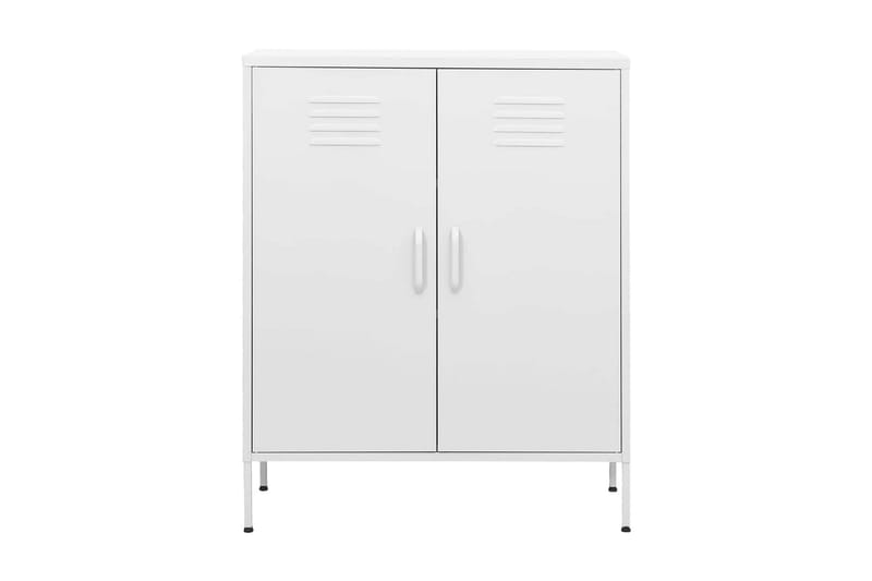 Förvaringsskåp vit 80x35x101,5 cm stål - Vit - Förvaring - Skåp