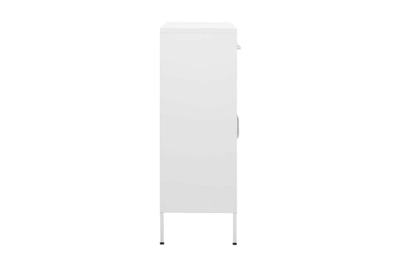 Förvaringsskåp vit 80x35x101,5 cm stål - Vit - Förvaring - Skåp