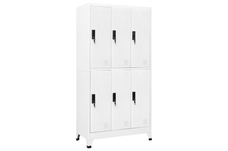 Förvaringsskåp vit 90x45x180 cm stål - Vit - Förvaring - Skåp