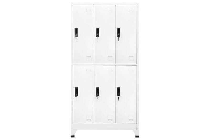 Förvaringsskåp vit 90x45x180 cm stål - Vit - Förvaring - Skåp