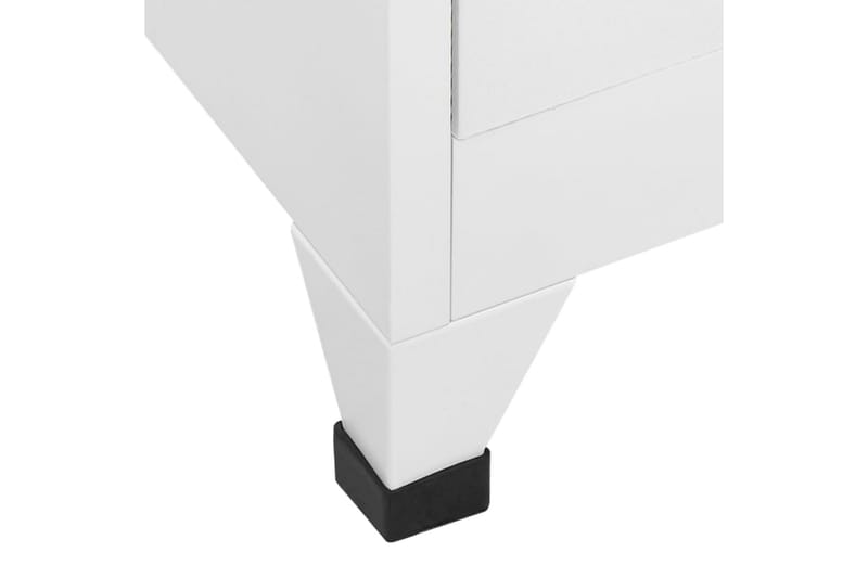 Förvaringsskåp vit 90x45x180 cm stål - Vit - Skåp - Klädskåp & omklädningsskåp