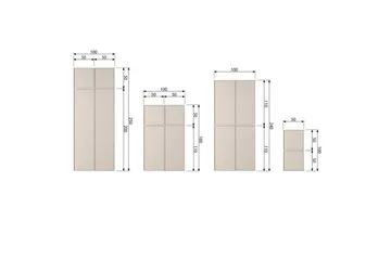Garderob Dagligen 50x50 cm, Enkel dörr - 50x50 cm, Enkel dörr - Förvaring - Skåp - Garderobsskåp