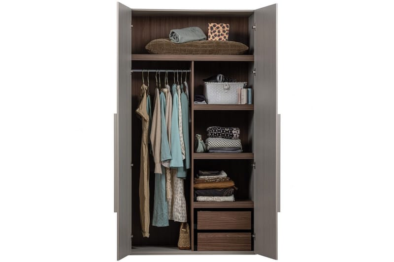 Garderob Rens 2 Dörrar - 2 Dörrar - Förvaring - Skåp - Garderobsskåp