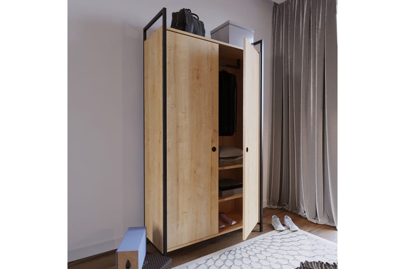 ALIXAN Garderob 100x40 cm Natur - Förvaring - Skåp - Garderobsskåp