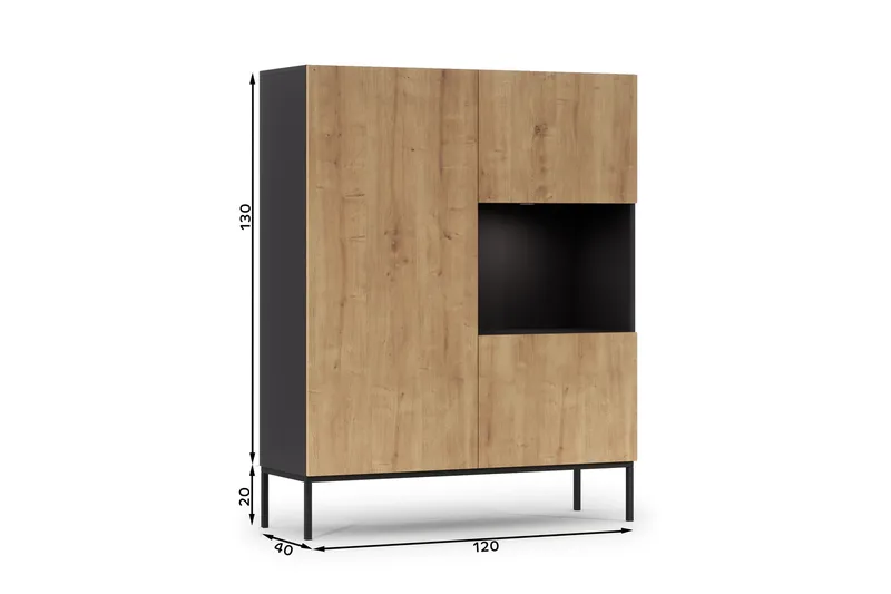 Anjal Garderobsskåp 120 cm - Ek - Förvaring - Skåp - Garderobsskåp