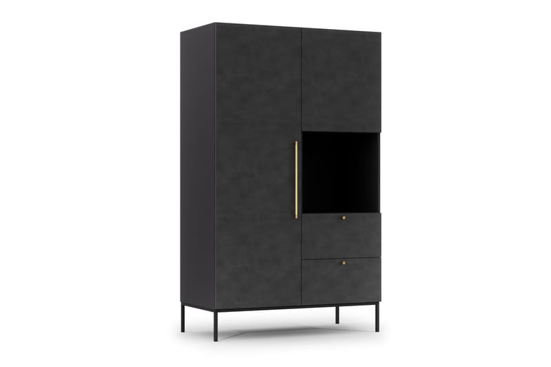 Anjal Garderobsskåp 120 cm, Svart