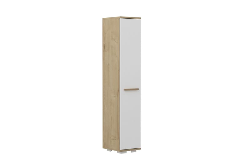ASIMO Garderobdsskåp 29,6x156,6 cm Brun/Vit - Garderobsskåp
