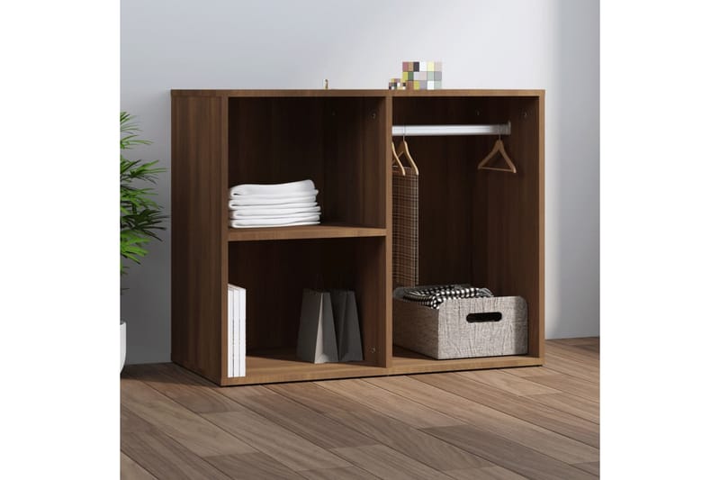 beBasic Klädskåp brun ek 80x40x65 cm konstruerat trä - Förvaring - Skåp - Garderobsskåp