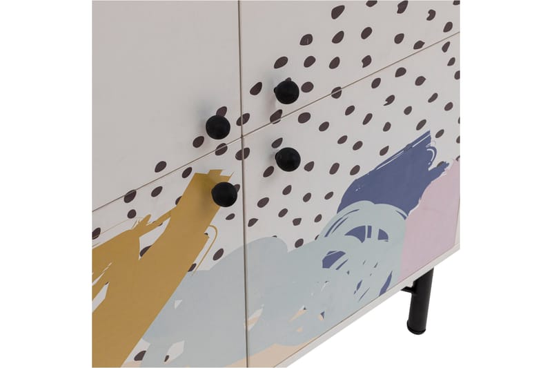 Dot Garderobdsskåp 95x111 cm Brun/Vit - Hanah Home - Förvaring - Skåp - Garderobsskåp