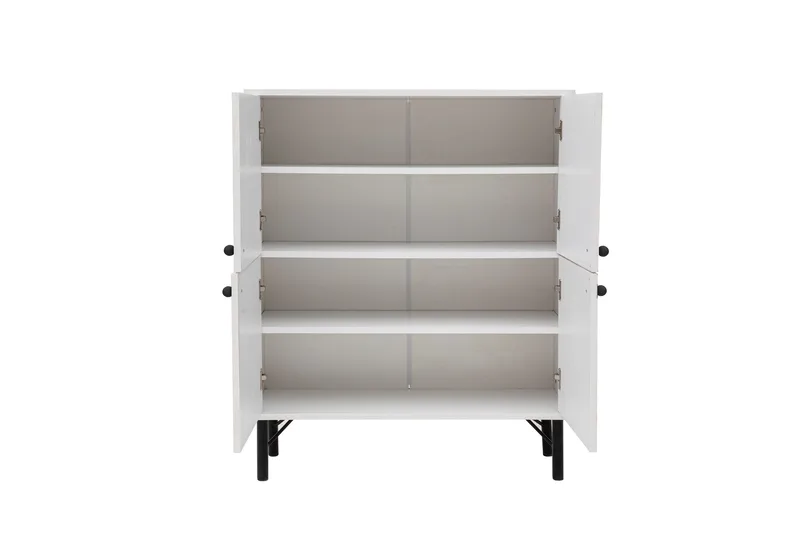 Dot Garderobdsskåp 95x111 cm Brun/Vit - Hanah Home - Förvaring - Skåp - Garderobsskåp