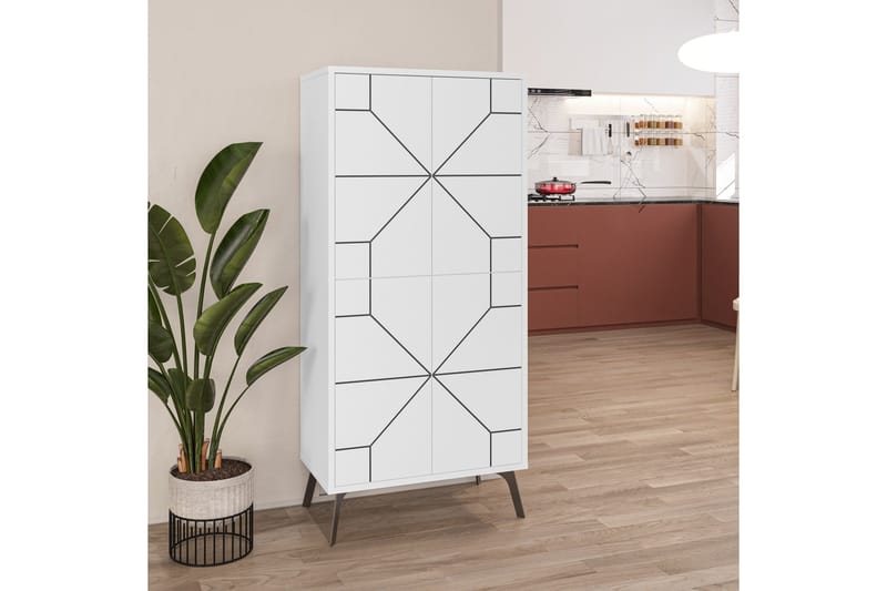 Dune Garderobdsskåp 62,6x136 cm Vit - Hanah Home - Förvaring - Skåp - Garderobsskåp