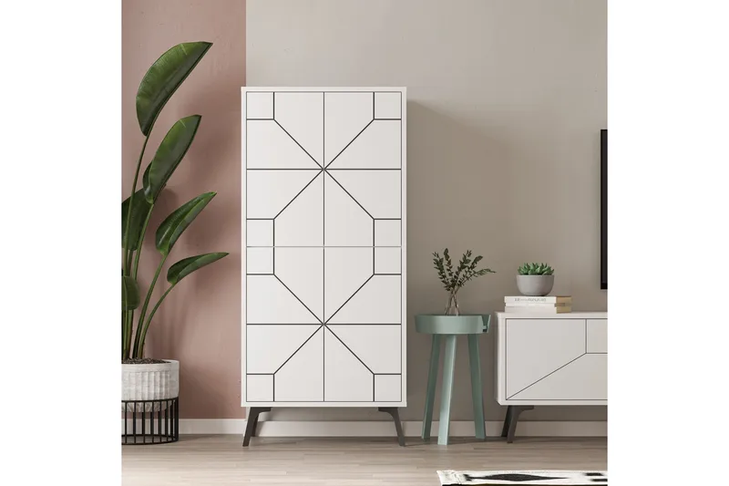 Dune Garderobdsskåp 62,6x136 cm Vit - Hanah Home - Förvaring - Skåp - Garderobsskåp