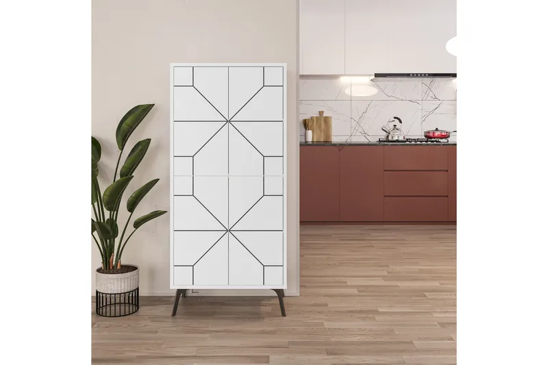 Dune Garderobdsskåp 62,6x136 cm Vit - Hanah Home - Förvaring - Skåp - Garderobsskåp