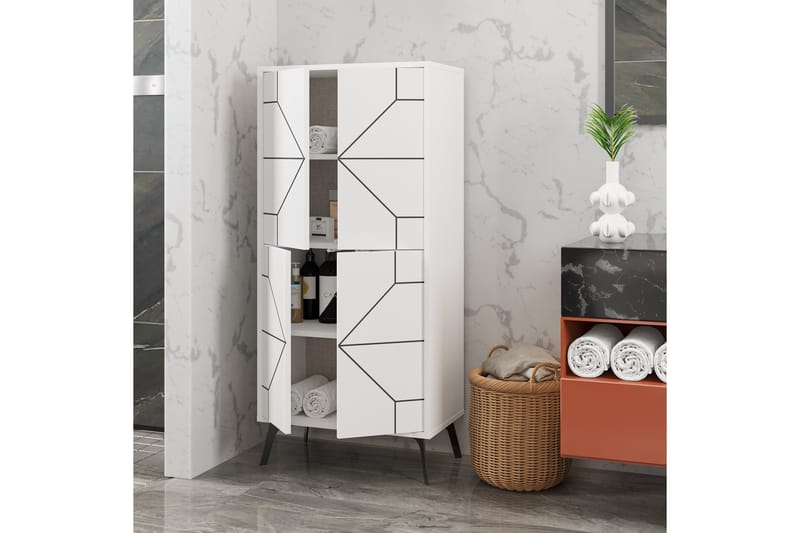 Dune Garderobdsskåp 62,6x136 cm Vit - Hanah Home - Förvaring - Skåp - Garderobsskåp