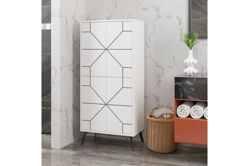 Dune Garderobdsskåp 62,6x136 cm Vit, Hanah Home