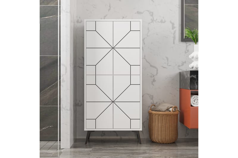 Dune Garderobdsskåp 62,6x136 cm Vit - Hanah Home - Förvaring - Skåp - Garderobsskåp