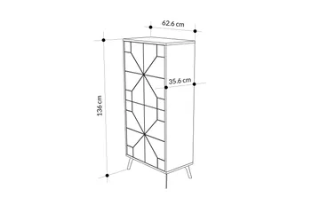 Dune Garderobdsskåp 62,6x136 cm Vit - Hanah Home - Förvaring - Skåp - Garderobsskåp