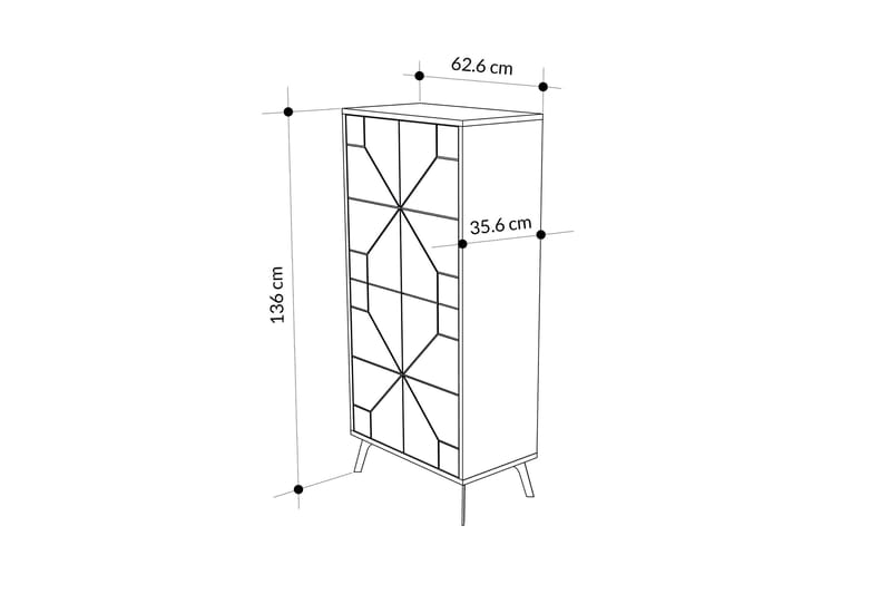 Dune Garderobdsskåp 62,6x136 cm Vit - Hanah Home - Förvaring - Skåp - Garderobsskåp