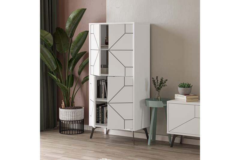 Dune Garderobdsskåp 62,6x136 cm Vit - Hanah Home - Förvaring - Skåp - Garderobsskåp