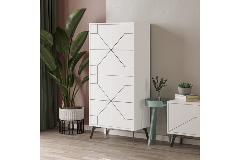 Dune Garderobdsskåp 62,6x136 cm Vit - Hanah Home - Förvaring - Skåp - Garderobsskåp