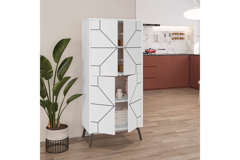 Dune Garderobdsskåp 62,6x136 cm Vit - Hanah Home - Förvaring - Skåp - Garderobsskåp