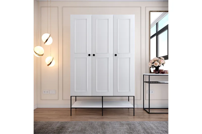 Elesham Garderob 50x126, Vit