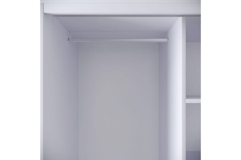 Elesham Garderob 50x126 - Vit/Svart/Guld - Förvaring - Skåp - Garderobsskåp