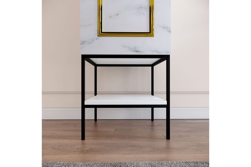 Elesham Garderob 50x42 - Vit/Svart/Guld - Förvaring - Skåp - Garderobsskåp