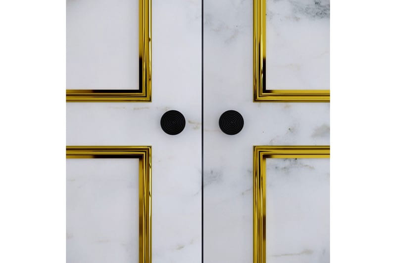 Elesham Garderob 50x84 - Vit/Svart/Guld - Förvaring - Skåp - Garderobsskåp