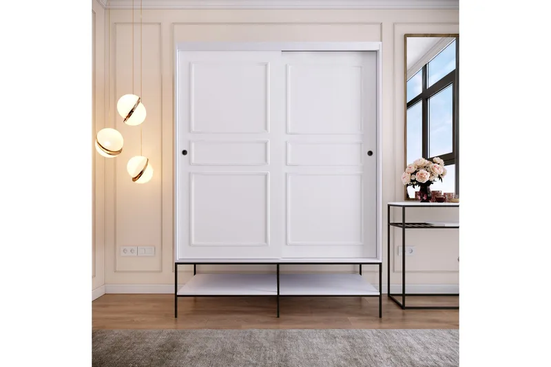 Elesham Garderob 57x150 - Vit - Förvaring - Skåp - Garderobsskåp