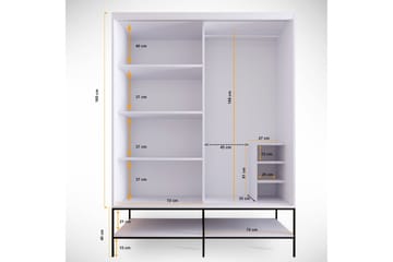 Elesham Garderob 57x150 - Vit - Förvaring - Skåp - Garderobsskåp