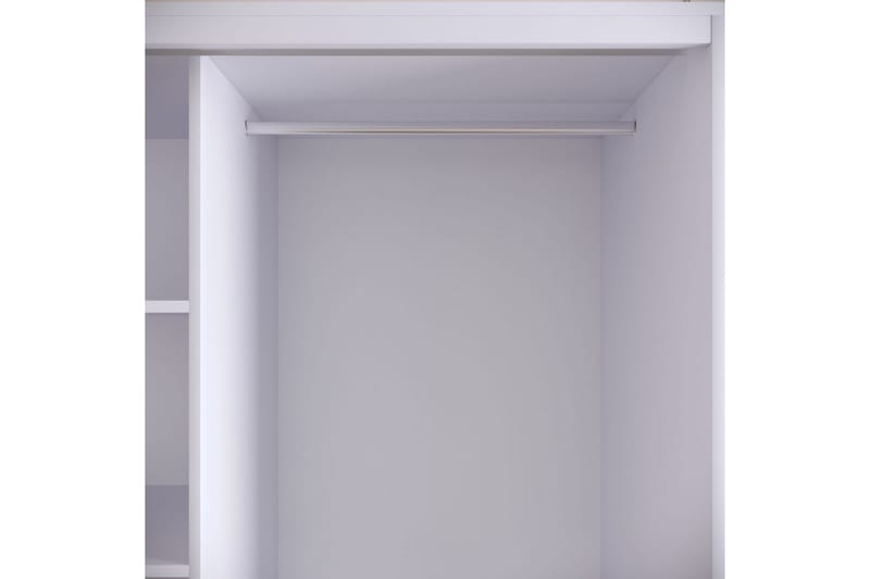 Elesham Garderob 57x150 - Vit/Svart/Guld - Förvaring - Skåp - Garderobsskåp