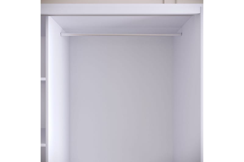 Elesham Garderob 57x190 - Vit/Svart/Guld - Förvaring - Skåp - Garderobsskåp