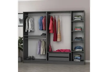 Fruitland Garderob 225 cm - Antracit - Förvaring - Skåp - Garderobsskåp