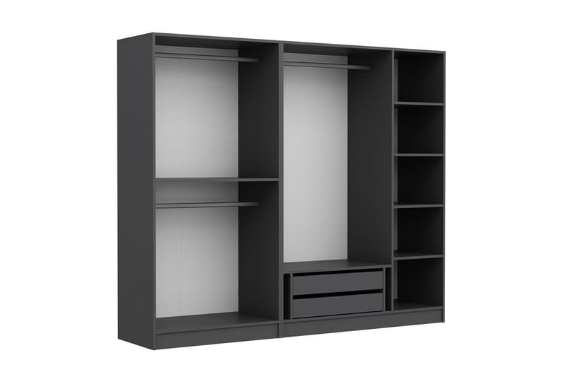 Fruitland Garderob 225 cm - Antracit - Förvaring - Skåp - Garderobsskåp