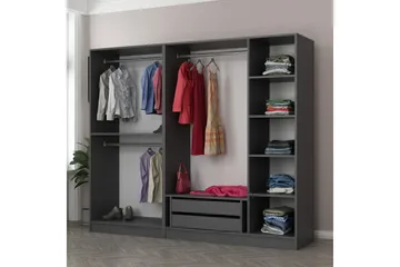 Fruitland Garderob 225 cm - Antracit - Förvaring - Skåp - Garderobsskåp