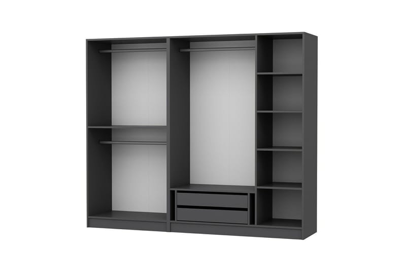Fruitland Garderob 225 cm - Antracit - Förvaring - Skåp - Garderobsskåp