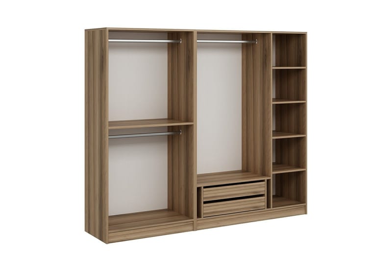 Fruitland Garderob 225 cm - Brun - Förvaring - Skåp - Garderobsskåp