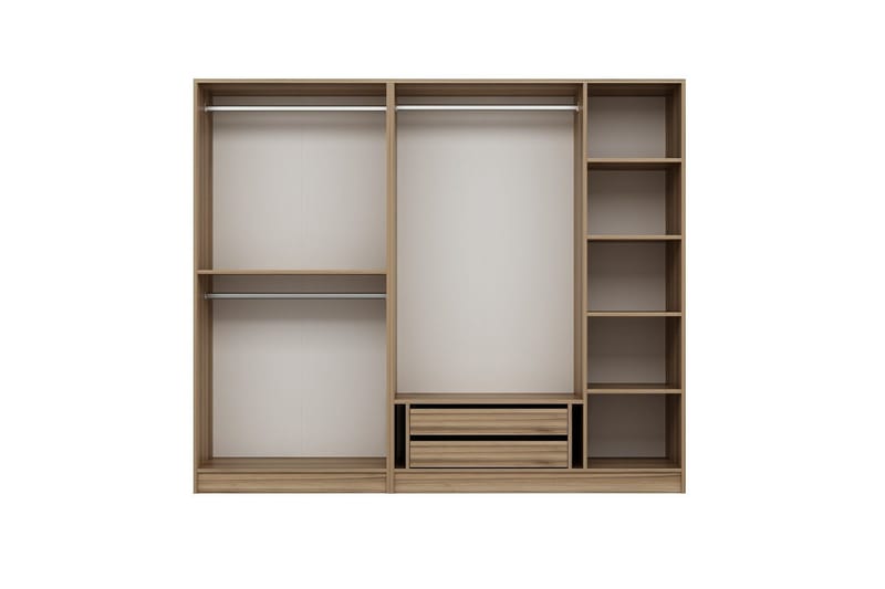 Fruitland Garderob 225 cm - Brun - Förvaring - Skåp - Garderobsskåp