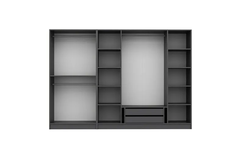 Fruitland Garderob 270 cm - Antracit - Förvaring - Skåp - Garderobsskåp