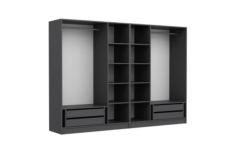 Fruitland Garderob 270 cm - Antracit - Förvaring - Skåp - Garderobsskåp