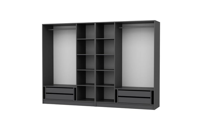 Fruitland Garderob 270 cm - Antracit - Förvaring - Skåp - Garderobsskåp