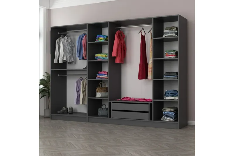 Fruitland Garderob 270 cm, Antracit