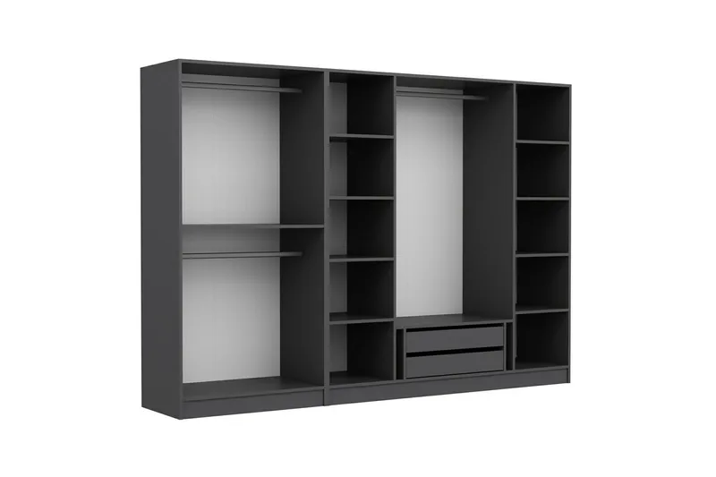 Fruitland Garderob 270 cm - Antracit - Förvaring - Skåp - Garderobsskåp